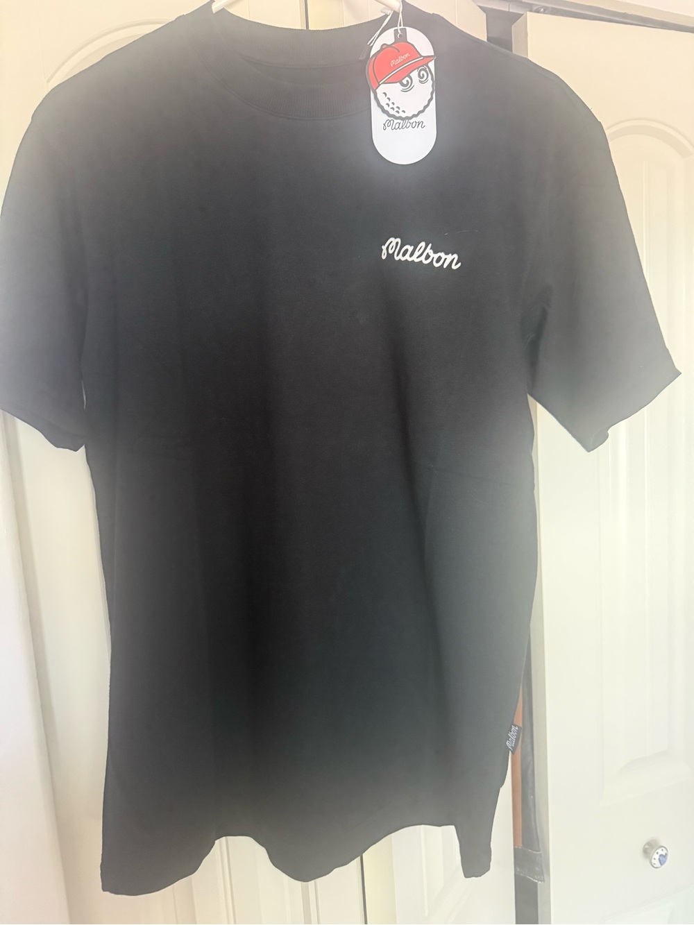 Malbon Black Short-Sleeve Logo Tee